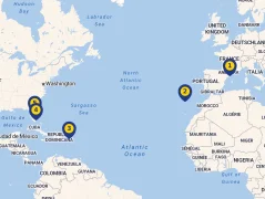 Mapa plavby
